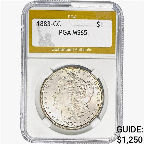 1883-CC Morgan Silver Dollar PGA MS65