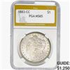 Image 1 : 1883-CC Morgan Silver Dollar PGA MS65