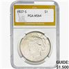 Image 1 : 1927-S Silver Peace Dollar PGA MS64