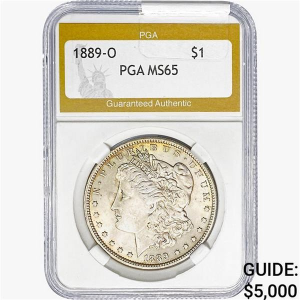 1889-O Morgan Silver Dollar PGA MS65