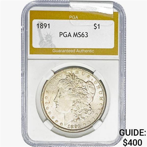 1891 Morgan Silver Dollar PGA MS63