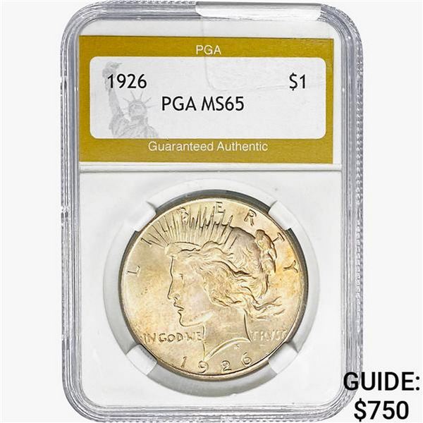 1926 Silver Peace Dollar PGA MS65