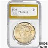 Image 1 : 1926 Silver Peace Dollar PGA MS65