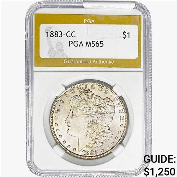 1883-CC Morgan Silver Dollar PGA MS65