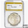 Image 1 : 1883-CC Morgan Silver Dollar PGA MS65