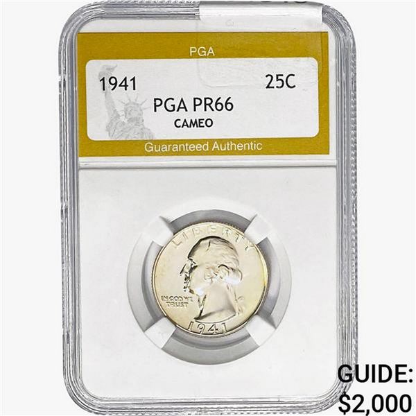 1941 Washington Silver Quarter PGA PR66 CAMEO