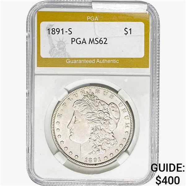 1891-S Morgan Silver Dollar PGA MS62