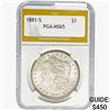 Image 1 : 1881-S Morgan Silver Dollar PGA MS65
