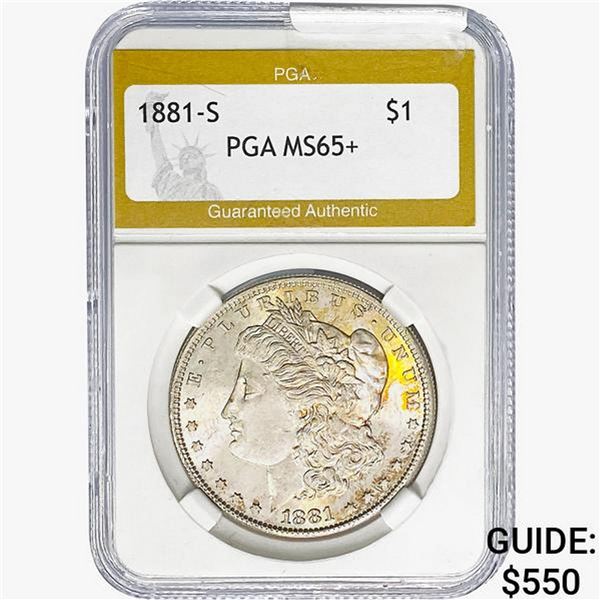 1881-S Morgan Silver Dollar PGA MS65+