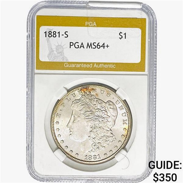 1881-S Morgan Silver Dollar PGA MS64+