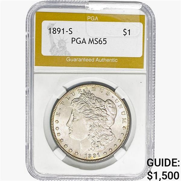 1891-S Morgan Silver Dollar PGA MS65