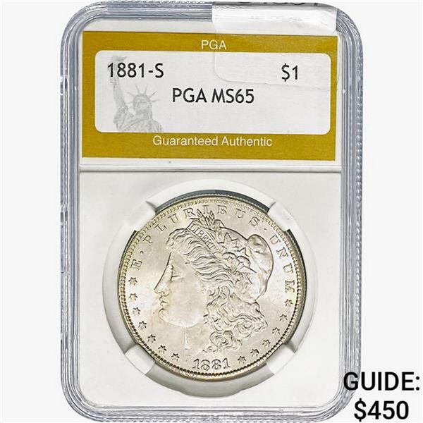 1881-S Morgan Silver Dollar PGA MS65
