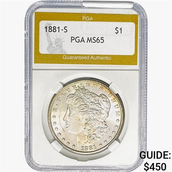 1881-S Morgan Silver Dollar PGA MS65