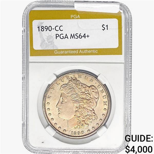 1890-CC Morgan Silver Dollar PGA MS64+