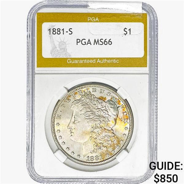 1881-S Morgan Silver Dollar PGA MS66