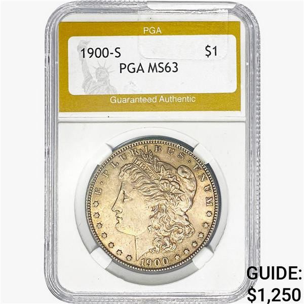1900-S Morgan Silver Dollar PGA MS63