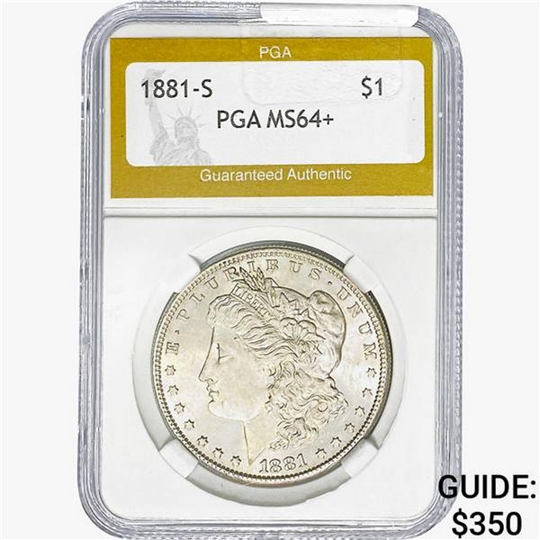 1881-S Morgan Silver Dollar PGA MS64+