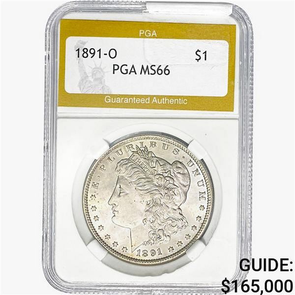 1891-O Morgan Silver Dollar PGA MS66