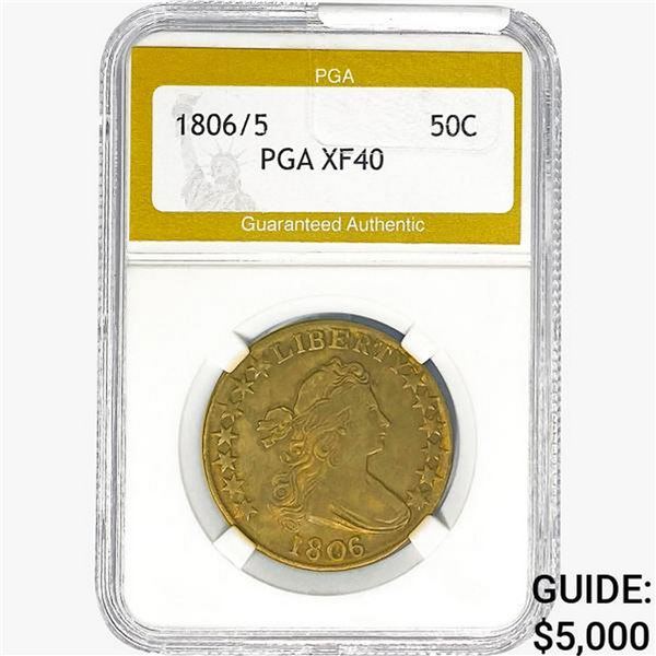1806/S Draped Bust Half Dollar PGA XF40