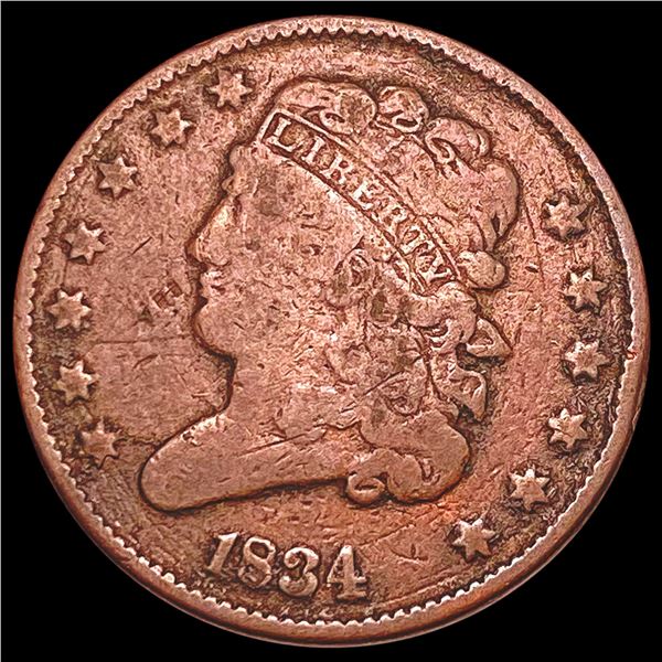 1834 Classic Head Half Cent NICELY CIRCULATED