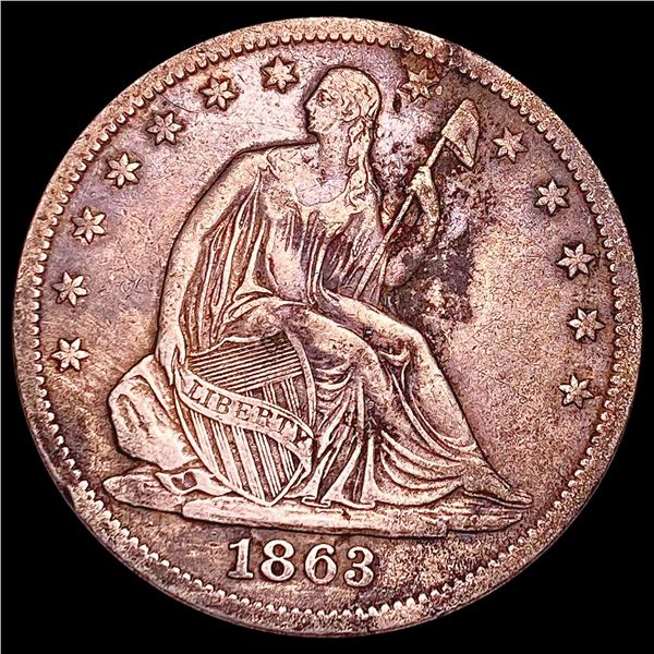 1863-S Seated Liberty Half Dollar ABOUT UNCIRCULATED
