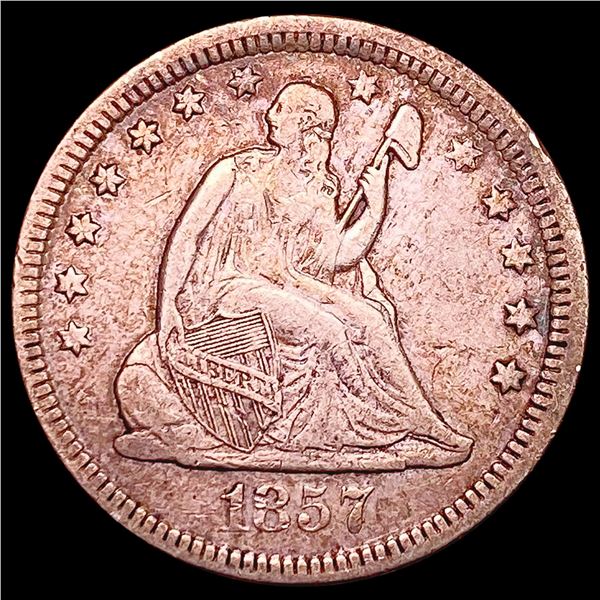 1857 Seated Liberty Quarter LIGHTLY CIRCULATED