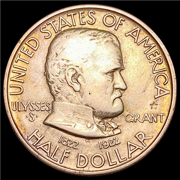 1922 With Star Grant Half Dollar NEARLY UNCIRCULATED