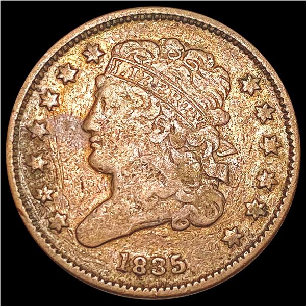 1835 Classic Head Half Cent LIGHTLY CIRCULATED