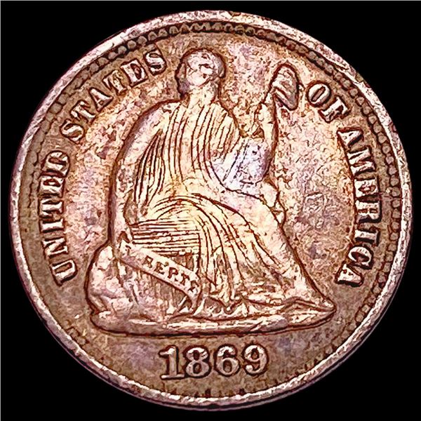 1869-S Seated Liberty Half Dime ABOUT UNCIRCULATED