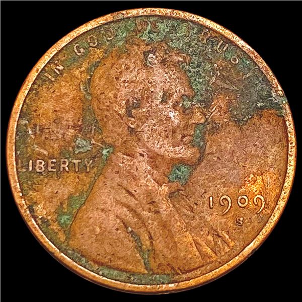 1909-S Wheat Cent NICELY CIRCULATED