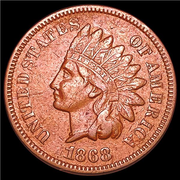 1868 Indian Head Cent ABOUT UNCIRCULATED