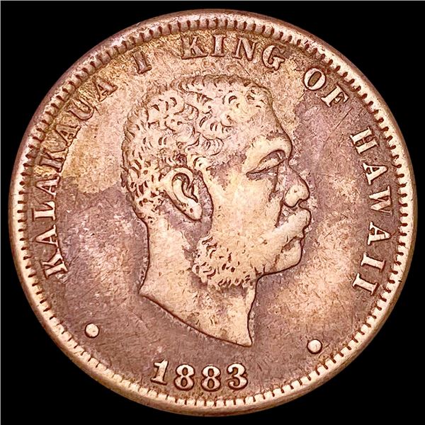 1883 Kingdom of Hawaii Quarter ABOUT UNCIRCULATED