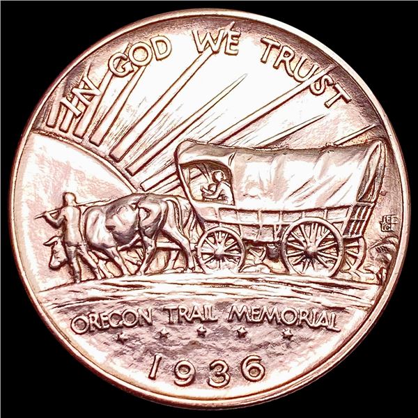 1936 Oregon Trail Half Dollar CLOSELY UNCIRCULATED