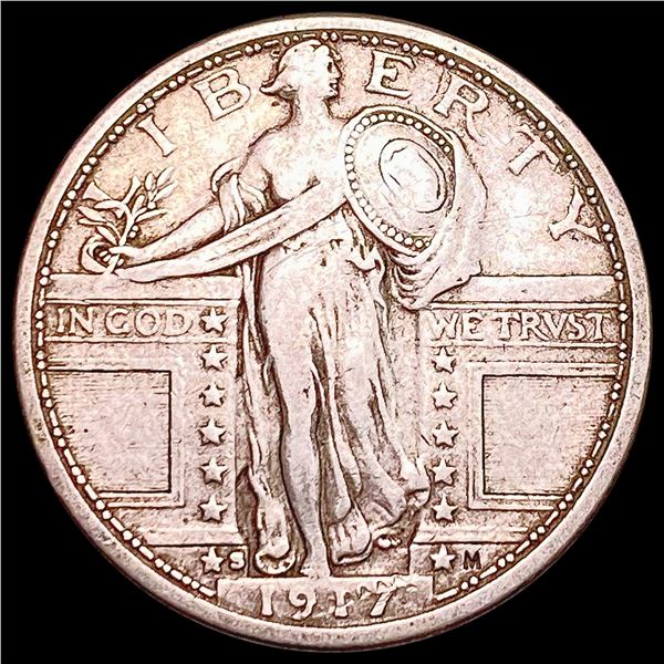 1917-S T1 Standing Liberty Quarter LIGHTLY CIRCULATED