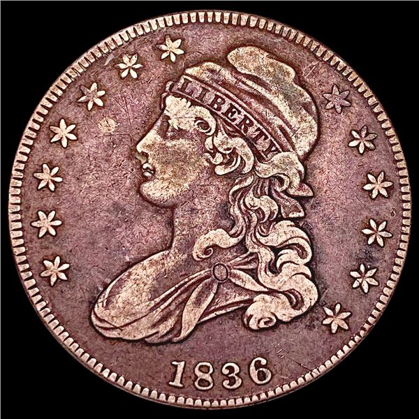 1836 Capped Bust Half Dollar LIGHTLY CIRCULATED