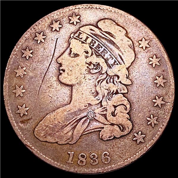 1836 Capped Bust Half Dollar LIGHTLY CIRCULATED