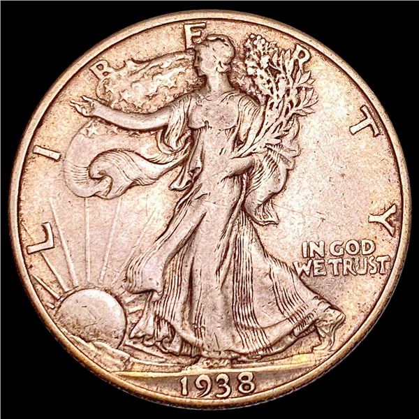 1938-D Walking Liberty Half Dollar LIGHTLY CIRCULATED