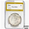 Image 1 : 1891 Morgan Silver Dollar PGA MS64