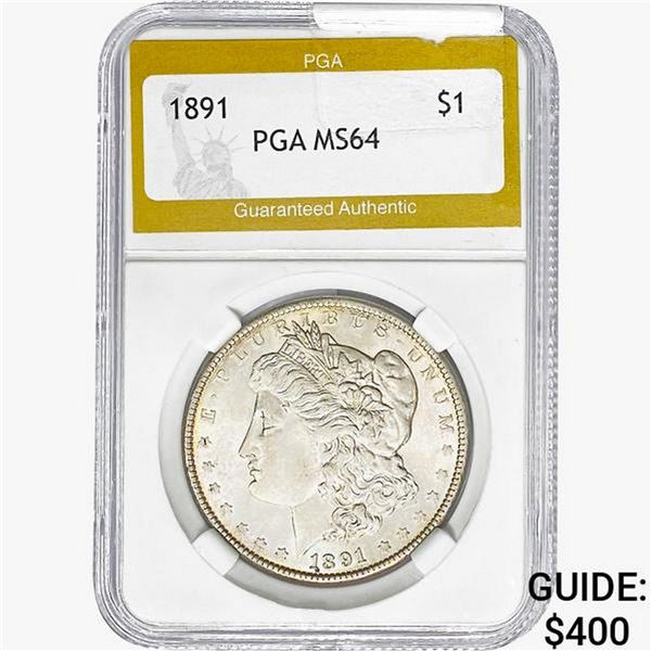 1891 Morgan Silver Dollar PGA MS64