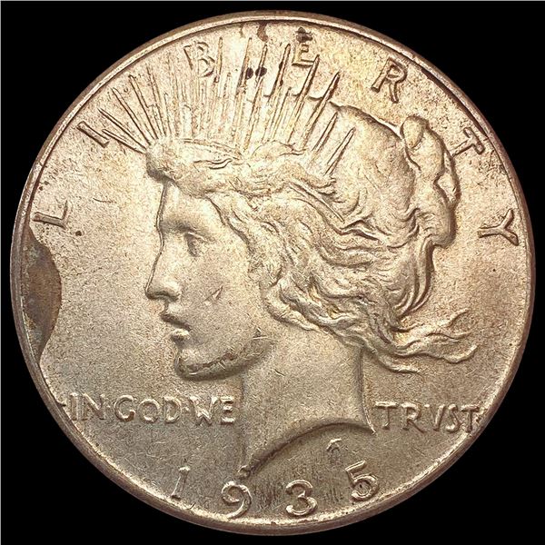 1935 Silver Peace Dollar NEARLY UNCIRCULATED