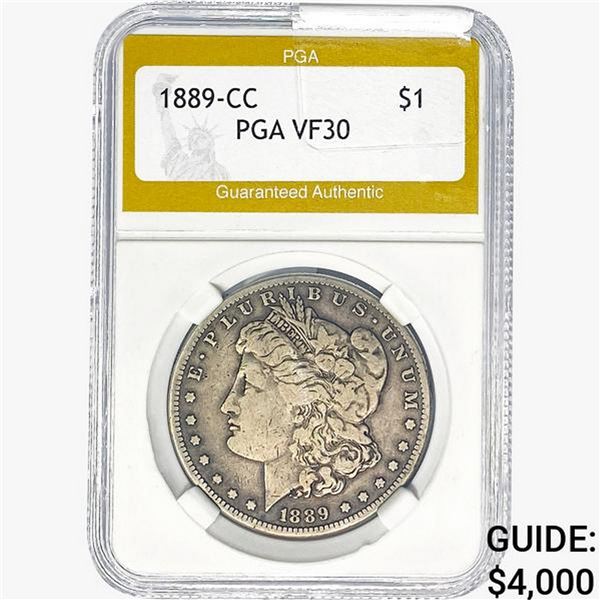 1889-CC Morgan Silver Dollar PGA VF30