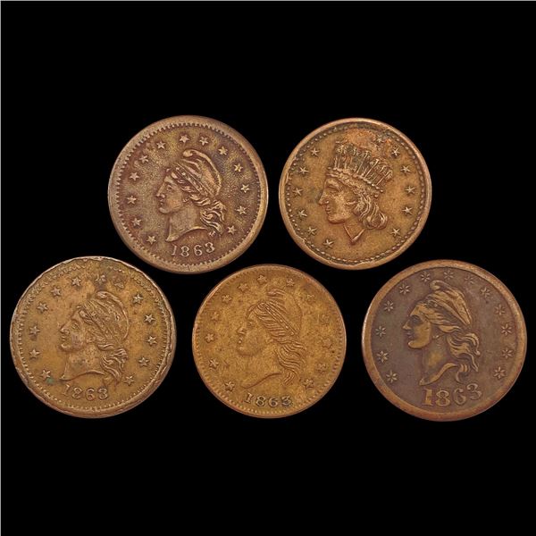 1863 [5] Union,Wilson, IOU & Army  HIGH GRADE