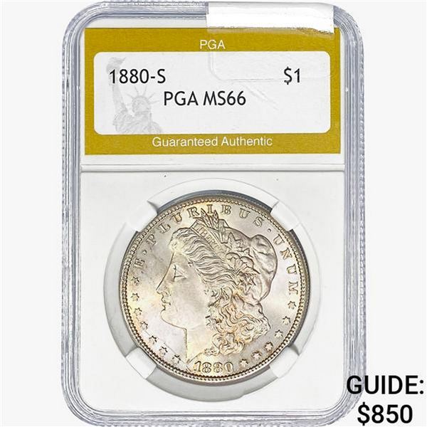 1880-S Morgan Silver Dollar PGA MS66