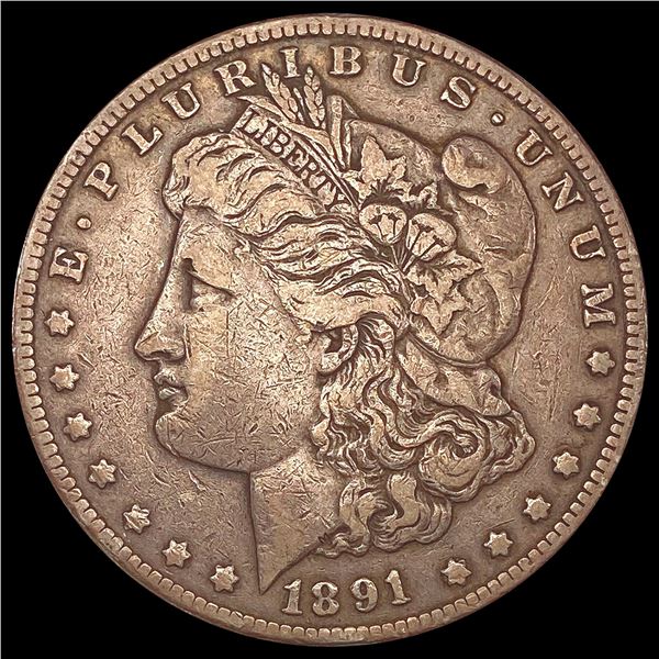 1891-cc Morgan Silver Dollar LIGHTLY CIRCULATED