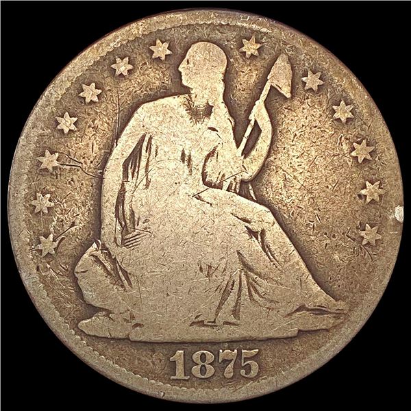 1875-S Seated Liberty Half Dollar NICELY CIRCULATED