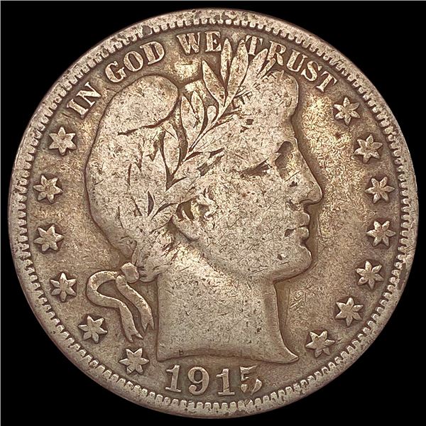 1915-D Barber Half Dollar NICELY CIRCULATED