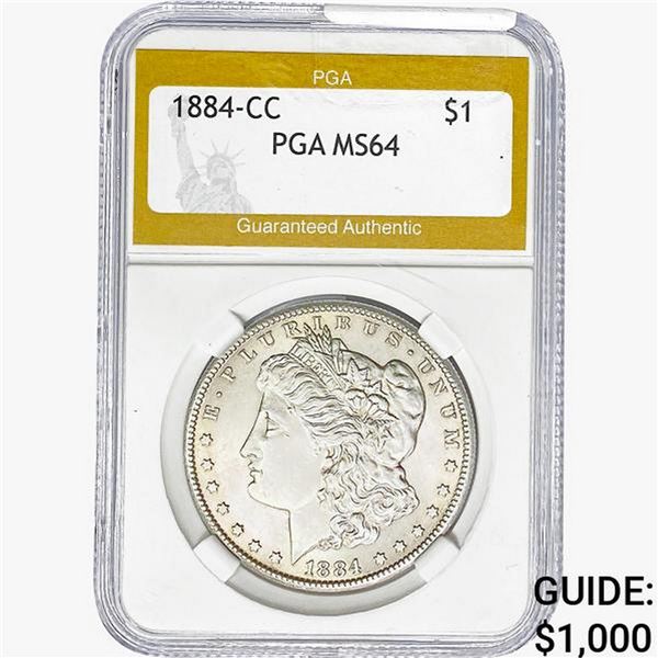 1884-CC Morgan Silver Dollar PGA MS64