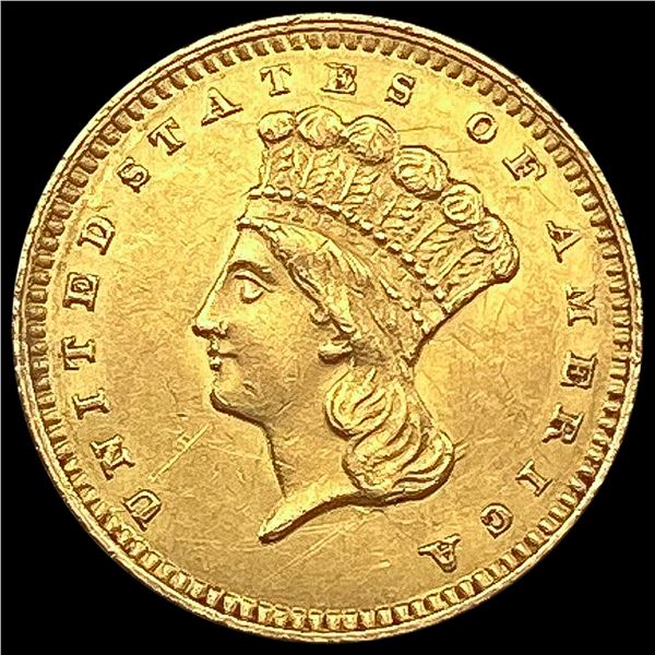 1862 Rare Gold Dollar CLOSELY UNCIRCULATED