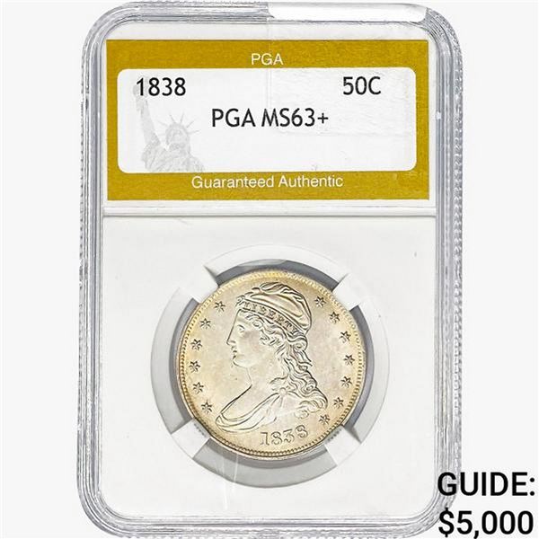 1838 Capped Bust Half Dollar PGA MS63+
