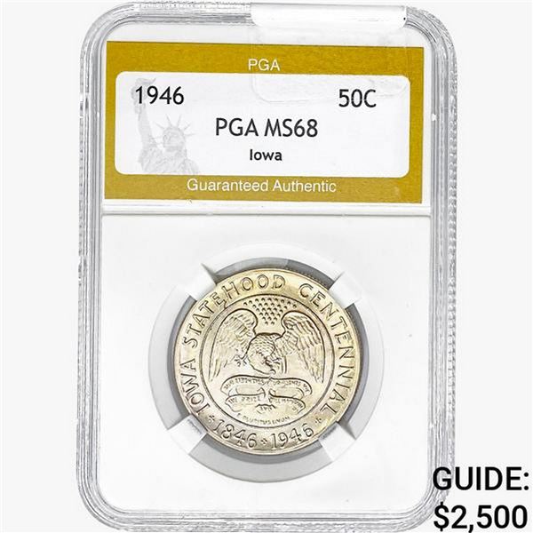 1946 Iowa Half Dollar PGA MS68